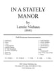 In a Stately Manor Orchestra sheet music cover